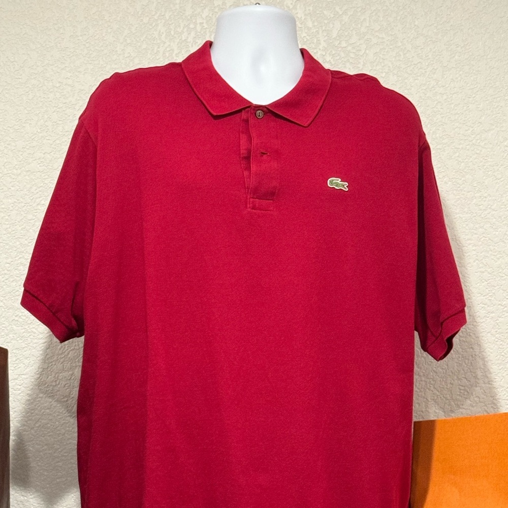 Lacoste Classic Polo in deep red, size 9 (4XL),